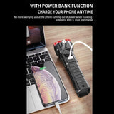 Portable Rechargeable LED Flashlight, Hammer &amp; Magnet – Emergency Torch
